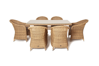 "Эспрессо" обеденная группа плетеная, цвет соломенный