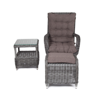 "Толедо" лаунж-зона из искусственного ротанга, цвет графит