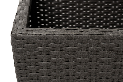 "Капучино" кашпо для цветов плетеное из искусственного ротанга, цвет графит