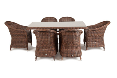 "Эспрессо" обеденная группа плетеная, цвет коричневый